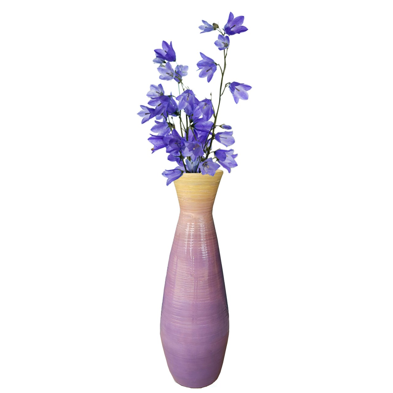 Uniquewise Classic Bamboo Floor Vase Handmade, For Dining, Living Room, Entryway, Fill Up With Dried Branches Or Flowers